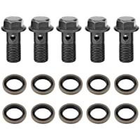 Fydun 5pcs motocicleta Banjo pernos y arandelas para pinza de freno cilindro maestro M10 x1.25-M10 x 1.0mm(M10×1.25mm)
